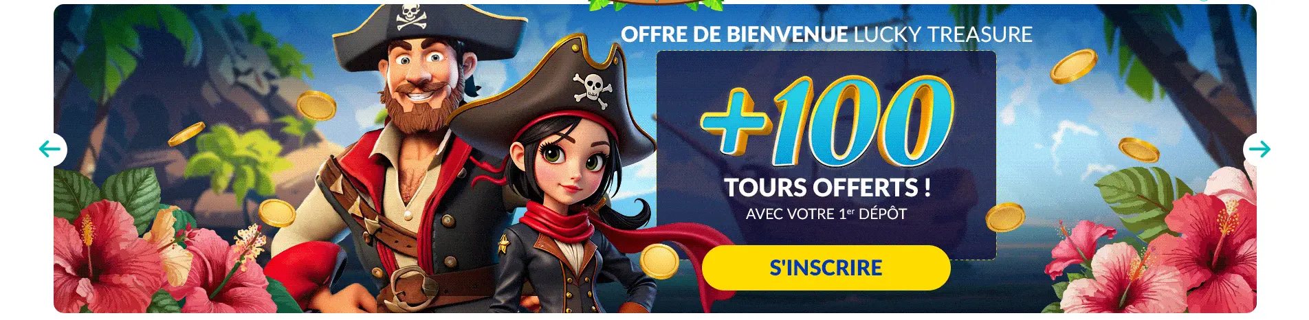 bonus de bienvenue au Lucky Treasure