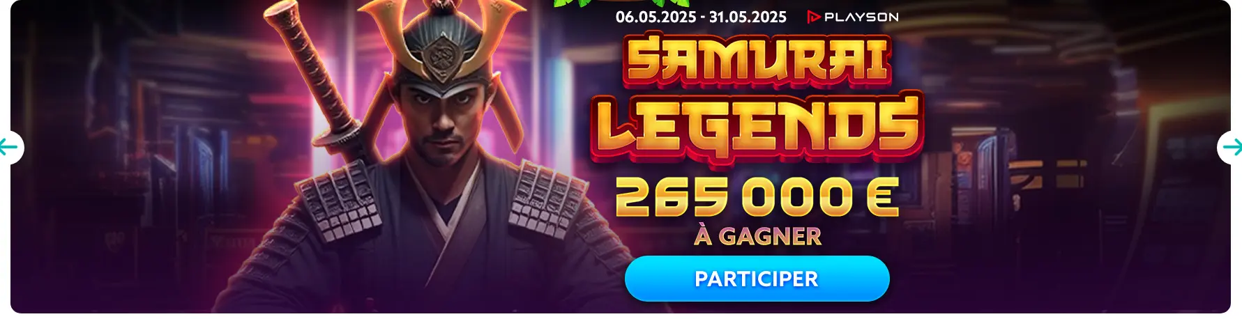 Samurai legends jeux au Lucky Treasure
