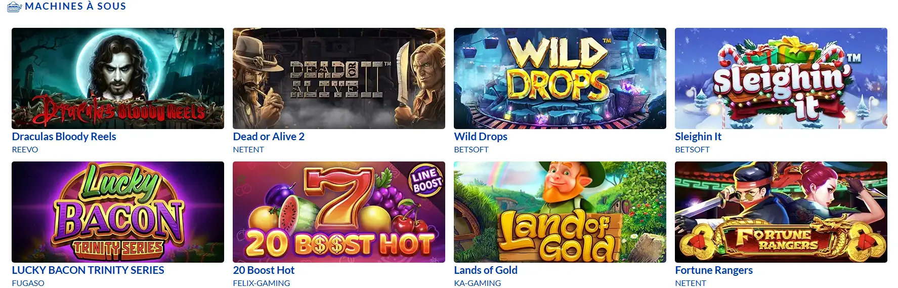 meilleures machines à sous au Lucky Treasure