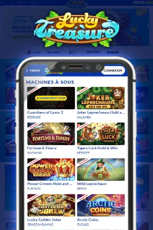 application mobile au Lucky Treasure