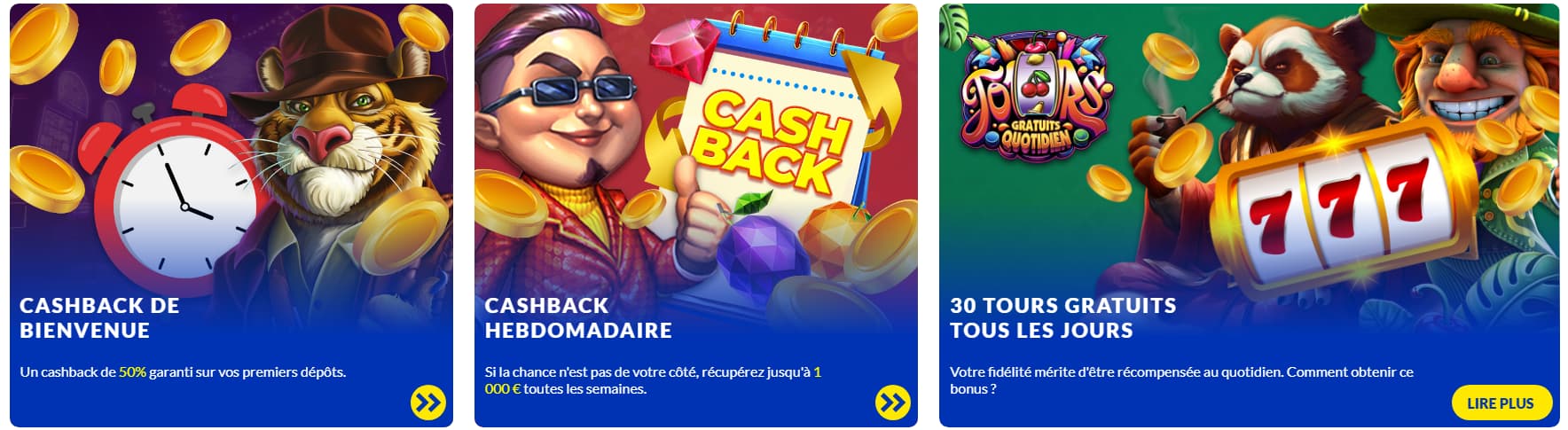gros bonus au Lucky Treasure